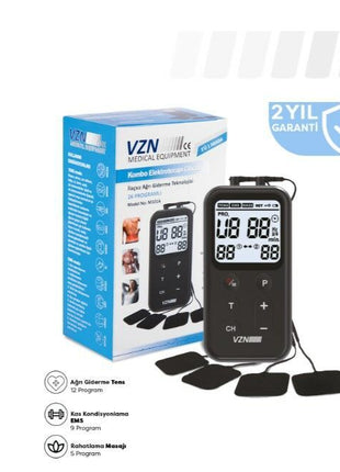 Vzn Tens Cihazı- Kombo Elektroterapi Cihazı 3'Ü 1 Arada EMS-TENS-MASAJ Özellikli
