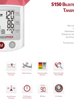 Rossmax S150 Bilekten Ölçen Tansiyon Aleti