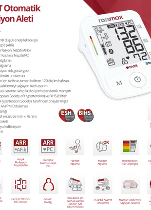 Rossmax X5 BT Otomatik Tansiyon Aleti