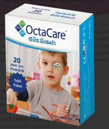 OctaCare Pediatrik Göz Pedi Erkek 5 cm x 6,2 cm 20 Adet