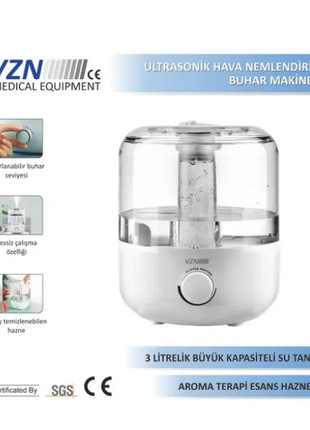 VZN Ultrasonik Hava Nemlendirici Buhar Makinesi