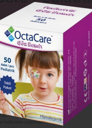 OctaCare Pediatrik Göz Pedi Kız 5 cm x 6,2 cm 20 Adet