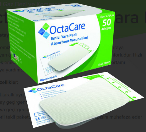 OctaCare Emici Yara Pedi 5 cm x 7,5 cm 50 Adet