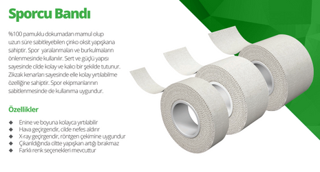 OctaCare Sport Tape Sporcu Bandı 10 m x 2,5 cm 1 Adet