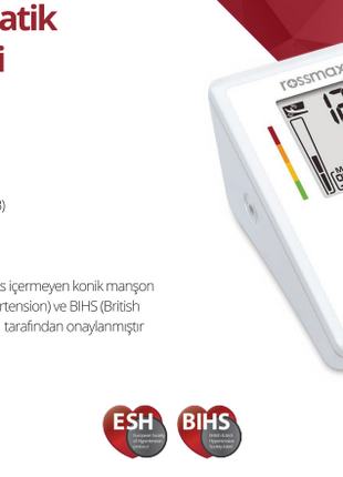 Rossmax CH155f Üst Kol Tipi Otomatik Tansiyon Aleti 2 Yıl Garantili