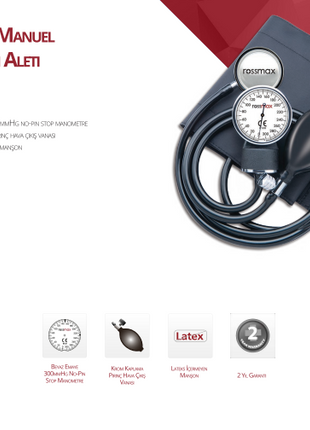 Rossmax GB102 Manuel Tansiyon Aleti