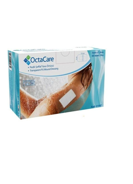 Şeffaf Pedli Su Geçirmez Yara Örtüsü 5 CM x 7.5 CM 25 Adet Steril Tekli Paket