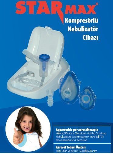 Starmax Kompresörlü Nebulizatör Cihazı '' Orjinal İtalyan Üretimi''