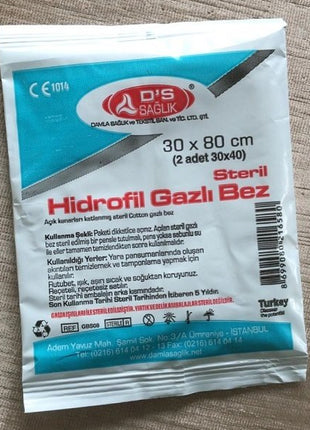 Steril Hidrofil Gazlı Bez 30 x 80 cm 500 Adet
