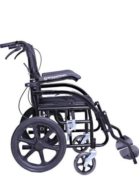 W 104 Alüminyum Refakatçı Frenli Hafif Tekerlekli Sandalyesi